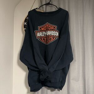 Harley-Davidson Black and Orange Sweatshirt